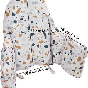 Colorful Terrazzo Patterned IKEA High Chair Seat Cover